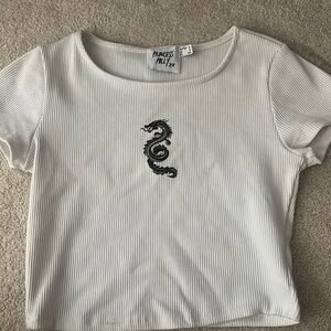 Princess polly cropped white top